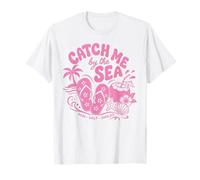 Catch Me by The Sea Tongs d'été Plage Vacances côtières T-Shirt