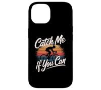 Catch Me If You Can Funny Cycling Citations Funny Cycling Memes Coque pour iPhone 14