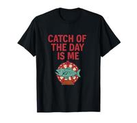 Catch of The Day is Me Fishing Hunting Humour Graphic T-Shirt