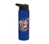 Catch That Ballon de football Motif écureuil Stainless Steel Insulated Water Bottle