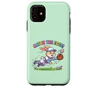 Catch The Eggs Funny Easter Bunny Plongée Catch Baseball Boys Coque pour iPhone 11