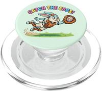 Catch The Eggs Funny Easter Bunny Plongée Catch Baseball Boys PopSockets PopGrip pour MagSafe
