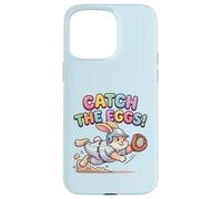 Catch The Eggs Funny Easter Bunny Plongée Catch Baseball Coque pour iPhone 15 Pro Max