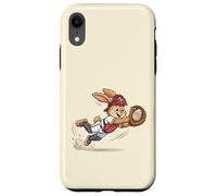 Catch The Eggs Funny Easter Bunny Plongée Catch Baseball Coque pour iPhone XR