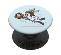 Catch The Eggs Funny Easter Bunny Plongée Catch Baseball PopSockets PopGrip Adhésif