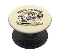 Catch The Eggs Funny Easter Bunny Plongée Catch Baseball PopSockets PopGrip Adhésif