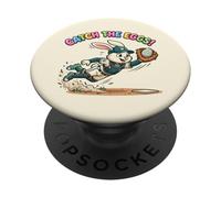 Catch The Eggs Funny Easter Bunny Plongée Catch Baseball PopSockets PopGrip Adhésif
