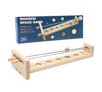 Catch The Moon Game - Wood 32.5x11.5x7cm | Wooden Moon Balls Tabletop Game | Funny Catch The Ḿoon Ģame for Girls Boys Aged Over 3 and Family Play