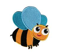 Catch the Patch Abeille Patch Thermocollant 5,8 x 6,3 cm à repasser pour Enfant avec Style Nature Insecte, Écusson Papillon Coudre Pantalon