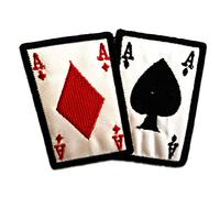 Catch the Patch As De Poker Motard Patch Thermocollant 10,2 x 7,4 cm à repasser pour Adulte avec Heavy Metal Festival Vintage Original, Écusson Couture Vêtement Bricolage Cadeau