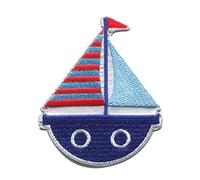Catch the Patch Bateau Navire Patch Thermocollant 5,7 x 7 cm à repasser pour Enfant Adulte avec Marine Port Vintage Original Authentique, Écusson Couture Vêtement Bricolage Anniversaire
