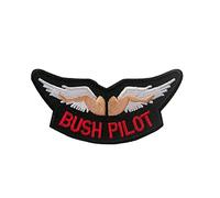 Catch the Patch Biker Citation Bush Pilot Patch Thermocollant 10 x 4,5 cm à repasser pour Adulte avec Style Humour Trash, Écusson Provoc Couture Jean