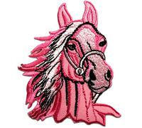 Catch the Patch Cheval Etalon Patch Thermocollant 7,3 x 9 cm à repasser pour Enfant avec Style Animal Sauvage, Écusson Chien Chat Coudre Pantalon