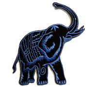 Catch the Patch Elephant Animal Thailande Patch Thermocollant 9,8 x 9,8 cm à repasser pour Enfant avec Univers Zoo, Écusson Chien Chat Coudre Pantalon