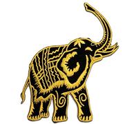 Catch the Patch Elephant Animal Thailande Patch Thermocollant 9,8 x 9,8 cm à repasser pour Enfant avec Univers Zoo, Écusson Chien Chat Coudre Pantalon