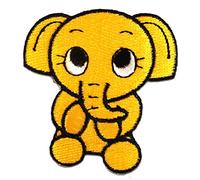 Catch the Patch Elephant Patch Thermocollant 5,9 x 6,3 cm à repasser pour Enfant avec Style Animal Sauvage, Écusson Chien Chat Coudre Pantalon