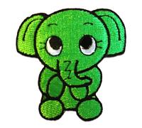 Catch the Patch Elephant Patch Thermocollant 5,9 x 6,3 cm à repasser pour Enfant avec Style Animal Sauvage, Écusson Chien Chat Coudre Pantalon