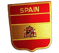 Catch the Patch Espagne Patch Thermocollant 6,2 x 7,5 cm à repasser pour Adulte Enfant avec Drapeau National Authentique, Souvenir Voyage Écusson Patrie