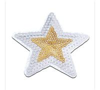 Catch the Patch Étoile Patch Thermocollant 7,5 x 7,9 cm à repasser pour Fille Adulte avec Paillettes Glitter Mode Vintage, Écusson Couture Vêtement Bricolage Cadeau