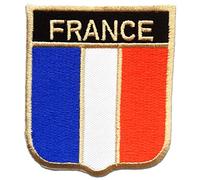 Catch the Patch France Patch Thermocollant 6,2 x 7,5 cm à repasser pour Adulte Enfant avec Drapeau National Authentique, Souvenir Voyage Écusson Patrie