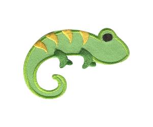 Catch the Patch Gecko Salamandre Patch Thermocollant 6,7 x 4,2 cm à repasser pour Enfant avec Style Aventure Sauvage, Écusson Reptile Coudre Pantalon