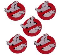 Catch the Patch Ghostbusters Patch Thermocollant Lot de 5 à repasser pour Adulte avec No-Ghost Symbole Chasseur Fantômes Culte Vintage, Ecto-1 Proton Pack Slimer Fan Détail Authentique