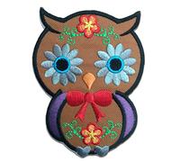 Catch the Patch Hibou Patch Thermocollant 6,7 x 9 cm à repasser pour Enfant avec Style Plume Sauvage, Écusson Oiseau Couture Jean