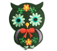 Catch the Patch Hibou Patch Thermocollant 6,7 x 9 cm à repasser pour Enfant avec Style Plume Sauvage, Écusson Oiseau Couture Jean