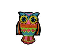 Catch the Patch Hibou Patch Thermocollant 7,5 x 5,5 cm à repasser pour Enfant avec Style Plume Sauvage, Écusson Oiseau Couture Jean