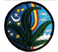 Catch the Patch Hippie Canna toile Marijuana Patch Thermocollant 6,5 x 6,5 cm à repasser pour Adulte avec Style Vintage Reggae