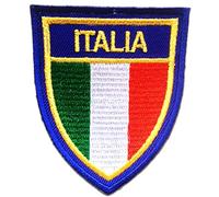 Catch the Patch Italie Patch Thermocollant 6 x 7,4 cm à repasser pour Adulte Enfant avec Drapeau National Authentique, Souvenir Voyage Écusson Patrie