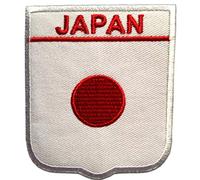 Catch the Patch Japon Patch Thermocollant 6,5 x 7,5 cm à repasser pour Adulte Enfant avec Drapeau National Authentique, Souvenir Voyage Écusson Patrie