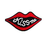Catch the Patch Kiss Me Patch Thermocollant 7 x 7 cm à repasser pour Adulte Enfant avec Romantique Amour Vintage Original, Écusson Couture Vêtement Bricolage Cadeau