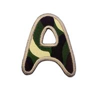 Catch the Patch Lettre A Militaire Patch Thermocollant Lettres 6,3 x 5,3 cm à repasser pour Enfant Adulte avec Prénom Initiales Monogramme Personnalisé, Sport Equipe Football Numeros Transfert