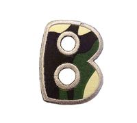 Catch the Patch Lettre B Militaire Patch Thermocollant Lettres 6,3 x 4,6 cm à repasser pour Enfant Adulte avec Prénom Initiales Monogramme Personnalisé, Sport Equipe Football Numeros Transfert