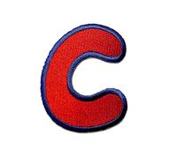 Catch the Patch Lettre C Rouge Patch Thermocollant Lettres 6,2 x 4,9 cm à repasser pour Enfant Adulte avec Prénom Initiales Monogramme Personnalisé, Sport Equipe Football Numeros Transfert