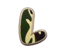 Catch the Patch Lettre L Militaire Patch Thermocollant Lettres 6,3 x 4,6 cm à repasser pour Enfant Adulte avec Prénom Initiales Monogramme Personnalisé, Sport Equipe Football Numeros Transfert