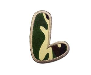 Catch the Patch Lettre L Militaire Patch Thermocollant Lettres 6,3 x 4,6 cm à repasser pour Enfant Adulte avec Prénom Initiales Monogramme Personnalisé, Sport Equipe Football Numeros Transfert