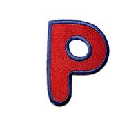 Catch the Patch Lettre P Rouge Patch Thermocollant Lettres 6,2 x 4,6 cm à repasser pour Enfant Adulte avec Prénom Initiales Monogramme Personnalisé, Sport Equipe Football Numeros Transfert