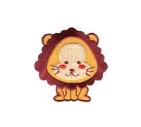 Catch the Patch Lion Patch Thermocollant 4,4 x 4,5 cm à repasser pour Enfant avec Style Animal Sauvage, Écusson Chien Chat Coudre Pantalon