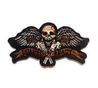 Catch the Patch Loaded Ready Motard Patch Thermocollant 13 x 5,5 cm à repasser pour Adulte avec Moto Easy Rider Vintage, Écusson Couture Vêtement Bricolage Cadeau