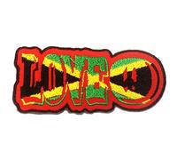 Catch the Patch Love Reggae Peace Paix Patch Thermocollant 9,6 x 4 cm à repasser pour Adulte avec Statement Festival, Écusson Vintage Veste Jean