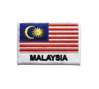 Catch the Patch Malaisie Patch Thermocollant 5,1 x 7,1 cm à repasser pour Adulte Enfant avec Drapeau National Authentique, Souvenir Voyage Écusson Patrie