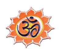 Catch the Patch Om Symbole Spirituel Hindou Meditation Patch Thermocollant 8,4 x 8,4 cm à repasser pour Adulte avec Effet Mandala Bouddha