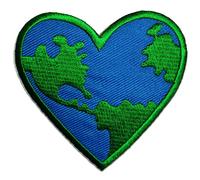 Catch the Patch Peace Terre Patch Thermocollant 7,2 x 7,2 cm à repasser pour Adulte avec Style Vintage Festival, Écusson Paix Couture Jean