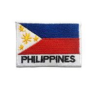 Catch the Patch Philippines Patch Thermocollant 5 x 7,2 cm à repasser pour Adulte Enfant avec Drapeau National Authentique, Souvenir Voyage Écusson Patrie