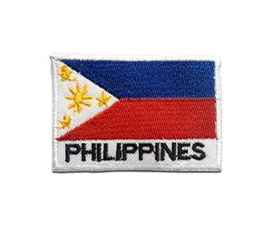 Catch the Patch Philippines Patch Thermocollant 5 x 7,2 cm à repasser pour Adulte Enfant avec Drapeau National Authentique, Souvenir Voyage Écusson Patrie