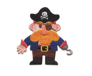 Catch the Patch Pirate Capitaine Patch Thermocollant 6,2 x 6,1 cm à repasser pour Enfant avec Caraïbes Trésor Vintage Authentique, Écusson Couture Vêtement Bricolage Anniversaire