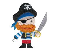 Catch the Patch Pirate Sabre Patch Thermocollant 6,7 x 8,5 cm à repasser pour Enfant avec Caraïbes Trésor Vintage Authentique, Écusson Couture Vêtement Bricolage Anniversaire