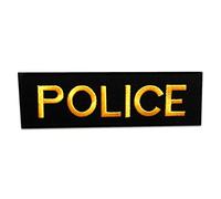 Catch the Patch Police Écussons Thermocollants Police 12,5 x 4 cm à repasser pour Adulte avec Cop Sheriff Officer Vintage, Carnaval Mardi Gras Halloween Cosplay Personnalisé Détail